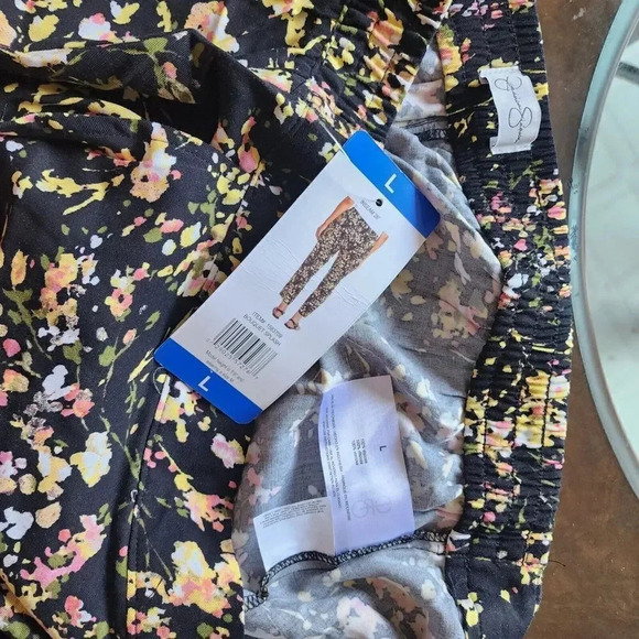 NWT Jessica Simpson Pant Women Size Large Multicolor Bouquet Splash Pull On - Picture 8 of 11